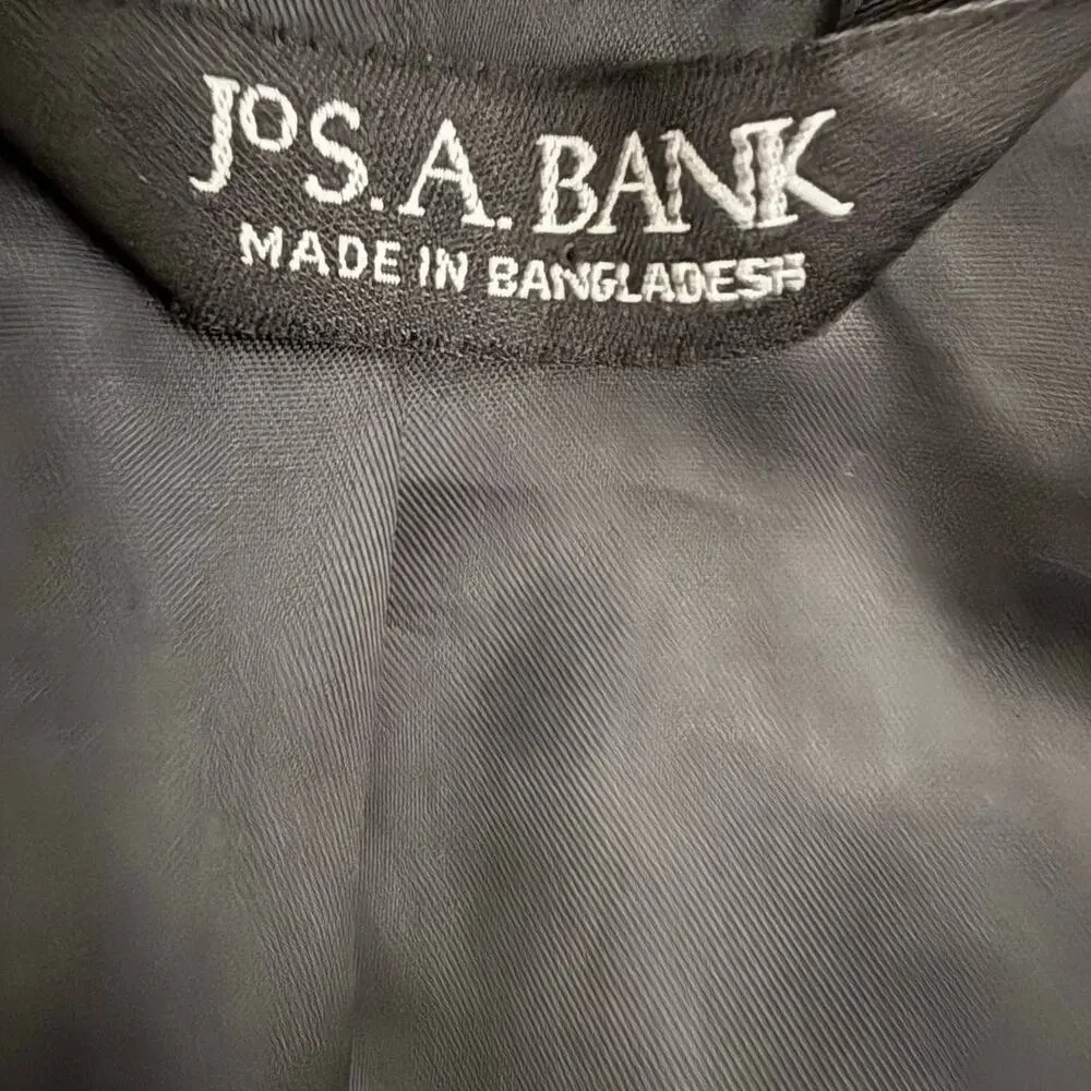 Jos A Bank Men's 40R Black Wool Blazer Sport Coat 2 Button Classic Fit